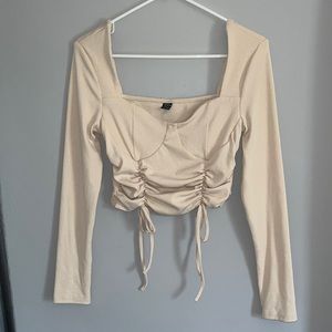 NWOT shein ruched long sleeve